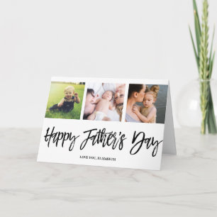 Carte Happy Fête des pères Love Dad Modern Photo Collage