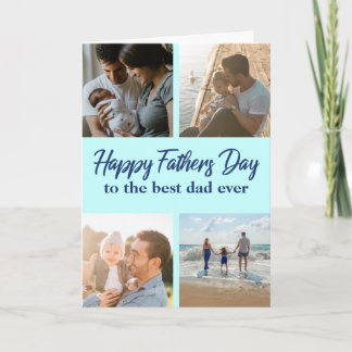 Carte Happy Fête des pères Photo Collage Best Papa