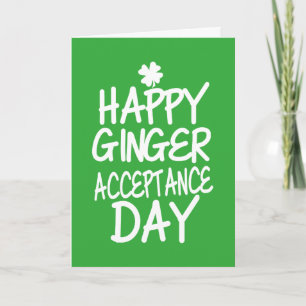 Carte Happy Ginger Acceptance Day Green
