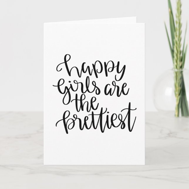Carte Happy girls are the prettiest (Devant)