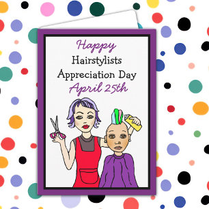 Carte Happy Hair Stylistes Jour d'appréciation 25 avril