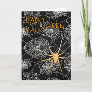Carte happy halloween : Araignée éffrayante :