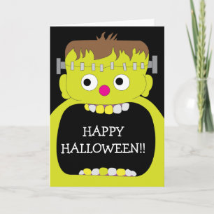 Carte Happy Halloween Frankenstein Monster