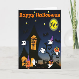 Carte Happy Halloween Haunted House