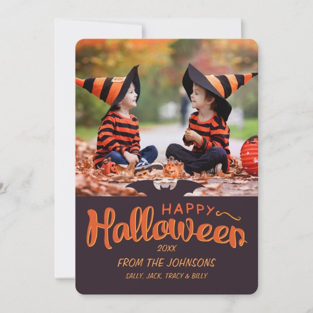 Carte Happy Halloween Personnalisé 2017 (Devant)