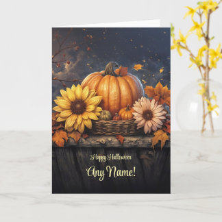 Carte Happy Halloween Personnalisé Nom ou Noms Personnal
