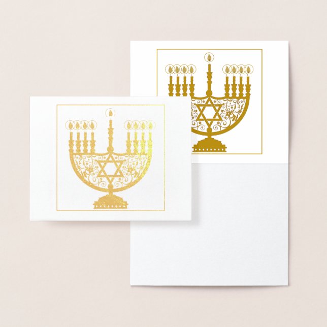 Carte HAPPY HANOUKKA Gold Foil (Affichage)