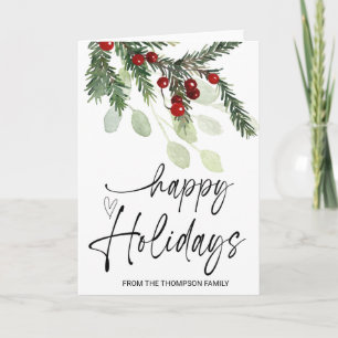 Carte Happy Holidays Christmas Gifts for Friends Family