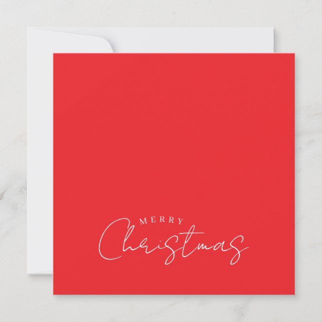 Carte Happy Holidays Christmas New Year Season Red Card (Devant)