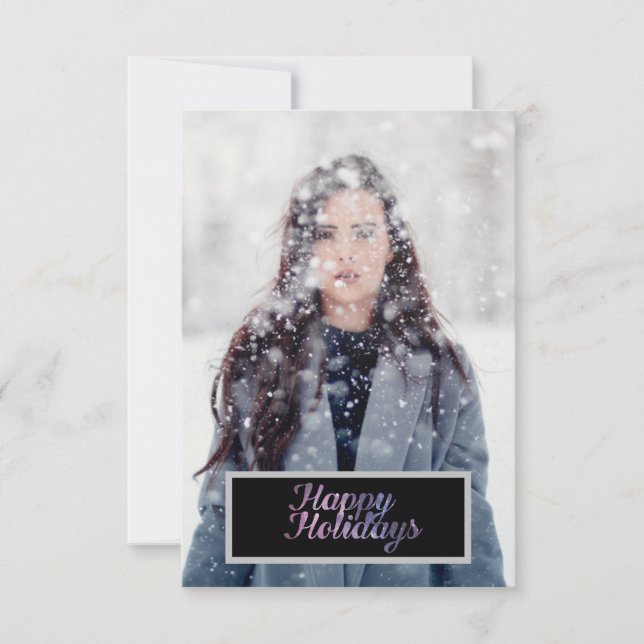 Carte Happy Holidays Galaxy Text (Devant)