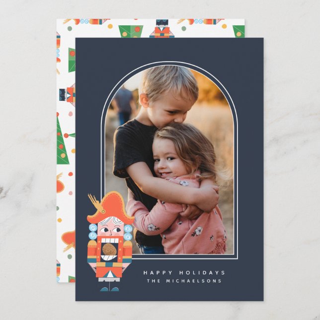 Carte HAPPY HOLIDAYS NUTCRACKER Add Your (Devant / Derrière)