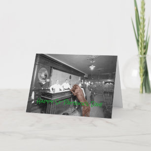 Carte Happy Jour de la Saint Patrick Chien Friendly Bar 