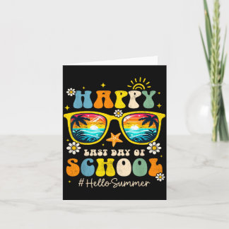 Carte Happy Last Day Of School Groovy Hello Summer