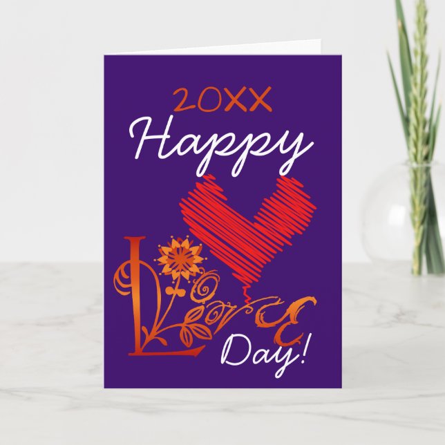 Carte hAPPY LOVE dAY (Devant)