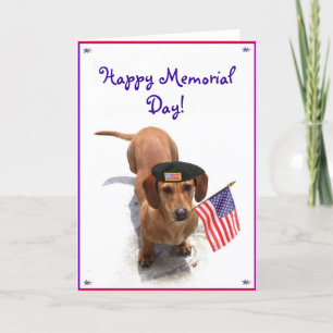Carte Happy memorial day Dachsgreeting card