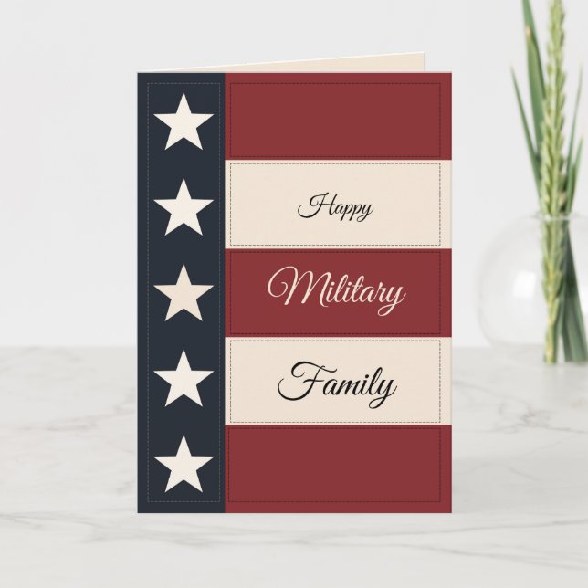 Carte Happy Military Family Card – Personalized Gift (Devant)