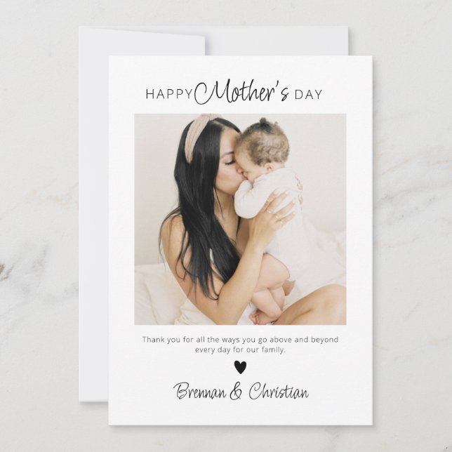 Carte Happy Mother's Day personnalisée avec photo (Devant)
