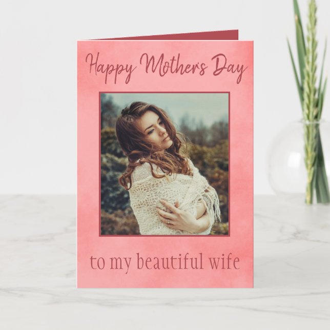 Carte Happy Mother's Day to my wife with photo (Devant)