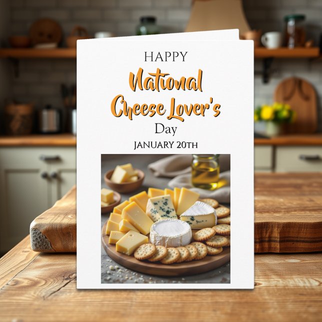 Carte Happy National Cheese Lovers Day | Jan 20th (Créateur téléchargé)