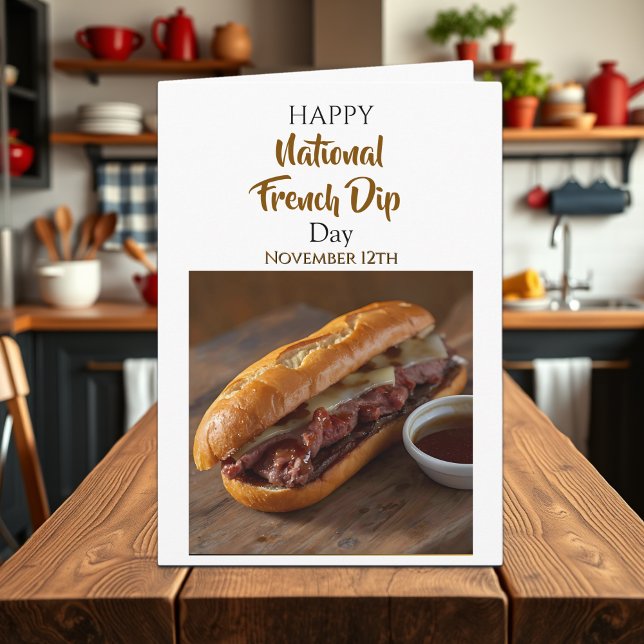 Carte Happy National French Dip Day | Nov 12th (Créateur téléchargé)