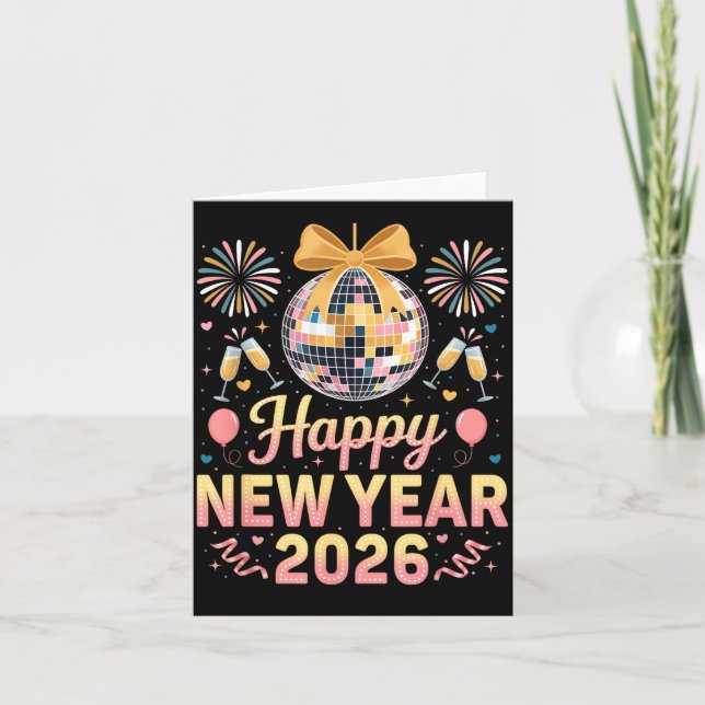 Carte Happy New Year 2026 Fireworks New Year's Eve Party (Devant)