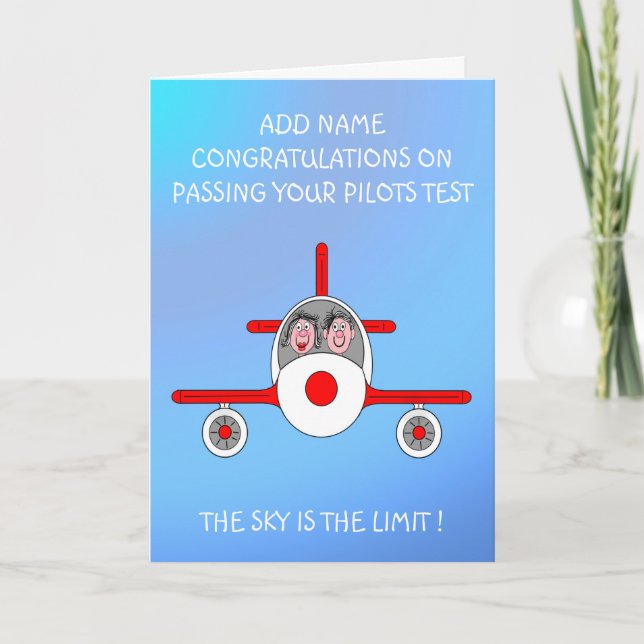 Carte Happy pilote vient de passer l'essai (Devant)