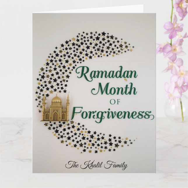 Carte Happy Ramadan Mubarak Ramadan Kareem Hilal Muslim (Orchidée)