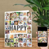 Happy Retirement 40 Pic Photo Collage personnalisé