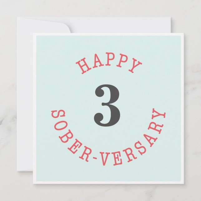 Carte Happy Sober-versary (Devant)