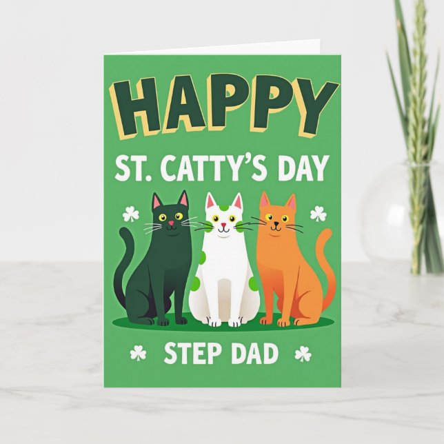 Carte Happy St Cattys Day Step Dad Card (Devant)