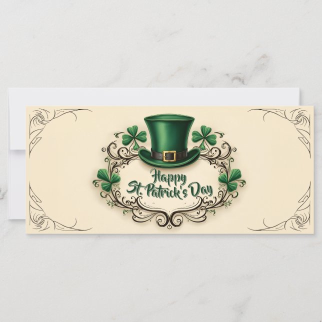 Carte Happy St. Patrick’s Day Shamrock Design (Devant)