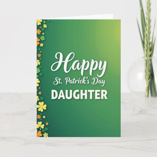 Carte Happy St Patricks Daughter Card (Devant)