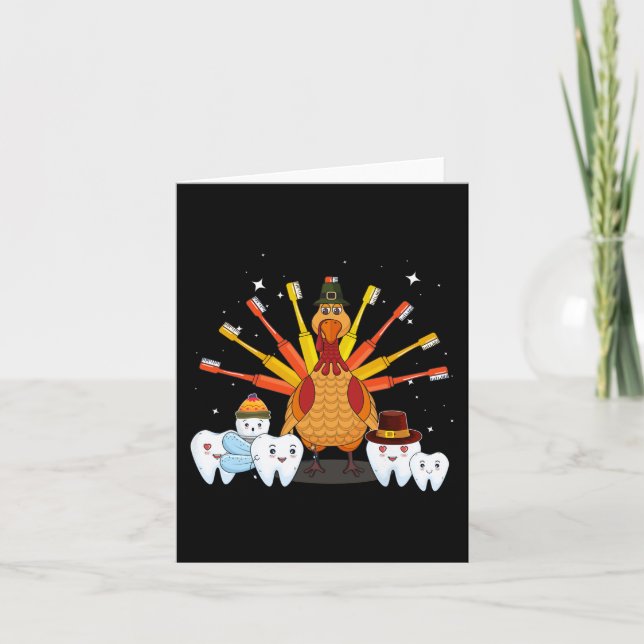 Carte Happy Thanksgiving Cute Turkey (Devant)