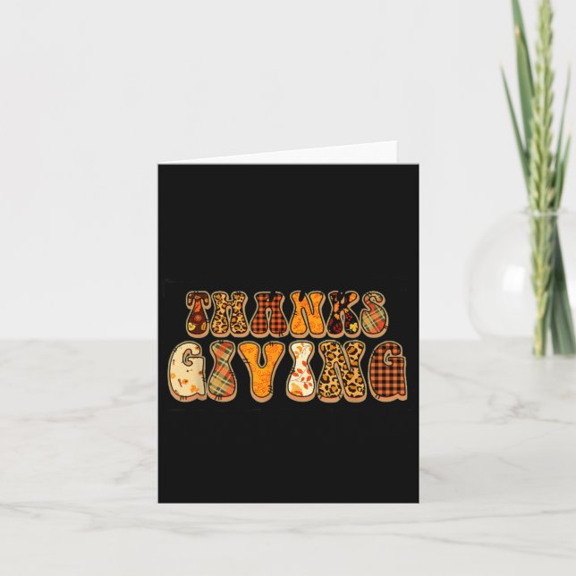 Carte Happy Thanksgiving For Turkey Day Family Dinner Th (Devant)