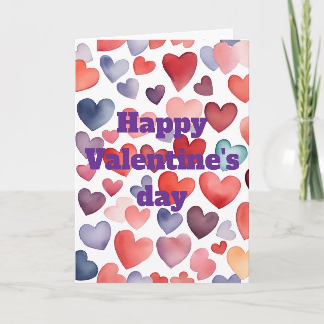 Carte Happy Valentine's day Folded Greeting Card (Devant)