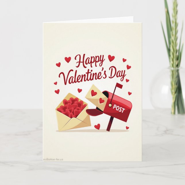 Carte Happy Valentines Day Mailbox Card (Devant)