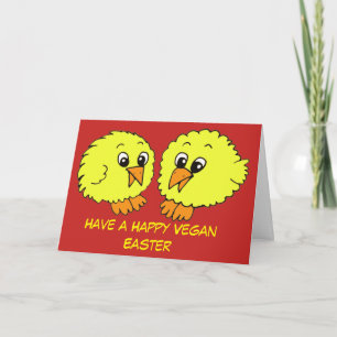 Carte Happy Vegan Easter Chick