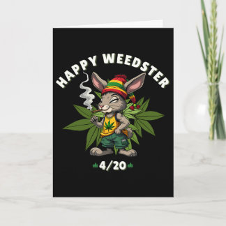 Carte Happy Weedster Stoned Bunny Joint Easter Day 