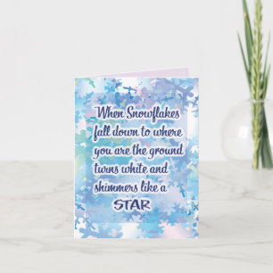 Carte Happy Winter - Snowflake Poem