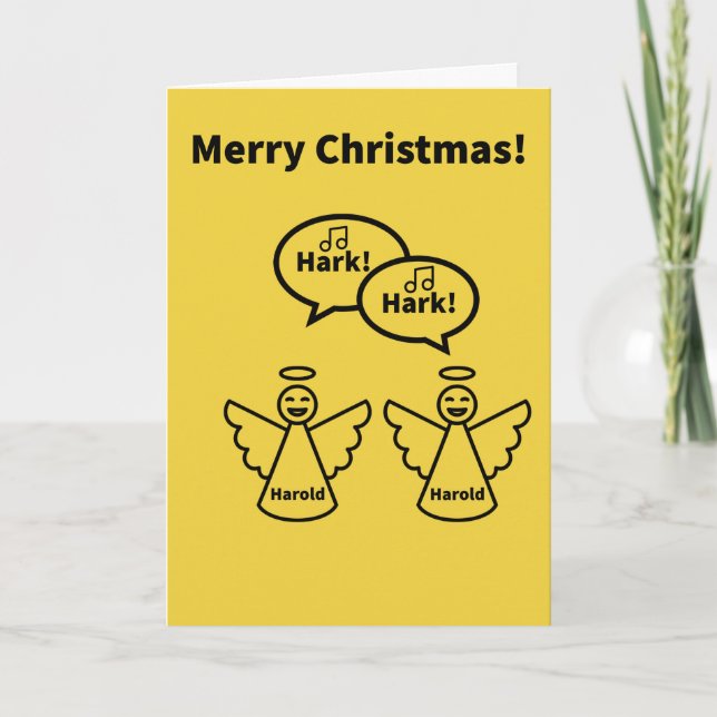 Carte "Hark" les Harold Angels chanter - Noël (Devant)