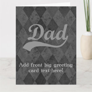 Carte Harlequin Gris Shades Papa Fête des pères