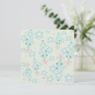 Carte Harmonie bleu et rose doux