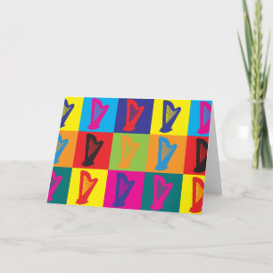 Carte Harpe Pop Art