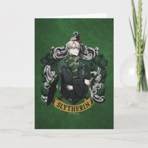 Carte HARRY POTTER™   Anime Draco Malfoy House Crest