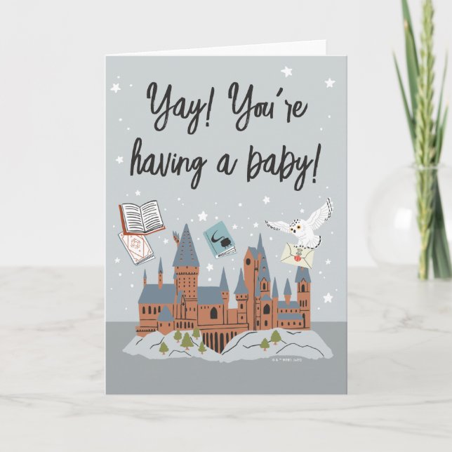 Carte Harry Potter | Baby shower du château de Hogwarts (Devant)