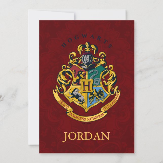 Carte Harry Potter | Blason de Poudlard - Complet (Devant)