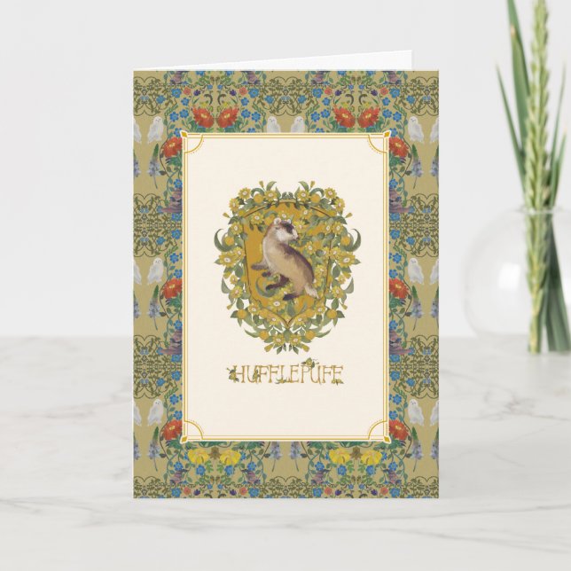 Carte HARRY POTTER™ | Blason de POUFFELEUR™ (Devant)