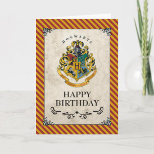 Carte Harry Potter Cimier de Poudlard Joyeux anniversair