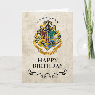 Carte Harry Potter Cimier de Poudlard Joyeux anniversair