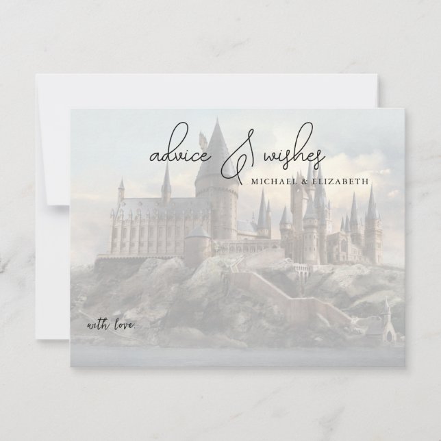 Carte Harry Potter | Conseils et Vœux de Mariage au Chât (Devant)